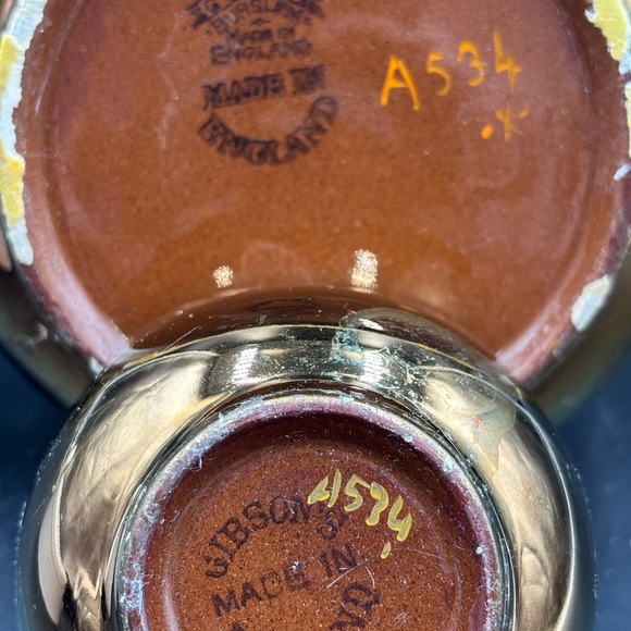 G&S Ltd. Gibson and Sons Burslem.Copper Toned Lustreware. Vintage Ceramic Teapot - Picture 10 of 10